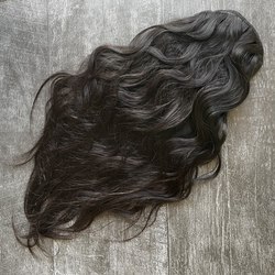 Шиньон из натуральных волос 40 см #1b