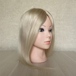 Теменная накладка из натуральных волос 35 см - #60 блонд
