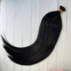 PREMIUM волосы на капсулах 50см 50пр - Черный #1