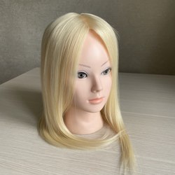 Накладка из натуральных волос повышенной густоты 15х16 см - блонд #613
