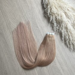 Натуральные волосы на лентах 50см 20 прядей (50г) - кремовый #16