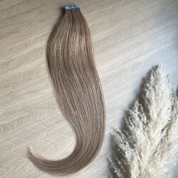 Натуральные волосы на лентах 60 см 20 прядей 50г - русый #18