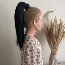 Натуральный хвост 35см 70г - черный #1