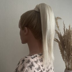 Натуральный хвост 35см 70г - блонд #60